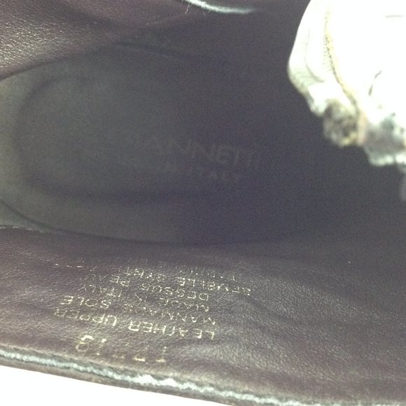 A. Giannetti Brown Croc Embossed  Italian Ankle Booties - Picture 16 of 16